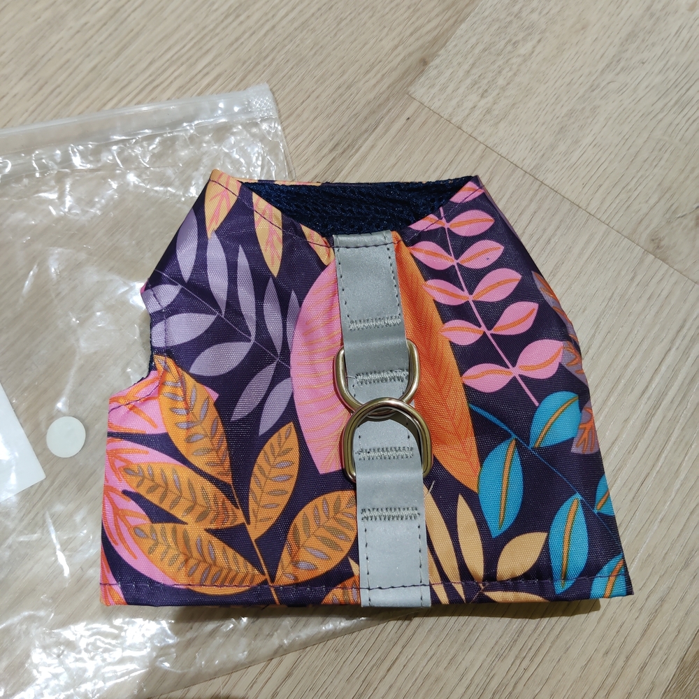 Colorful Leaf Pattern Small Dog Harness